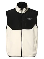 Kamizelki męskie - Lindbergh - Męska kamizelka z polaru, biały - miniaturka - grafika 1