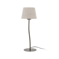 Lampy stojące - Nicola lampka stołowa 1xE27 brązowa/naturalny len 16027 - miniaturka - grafika 1