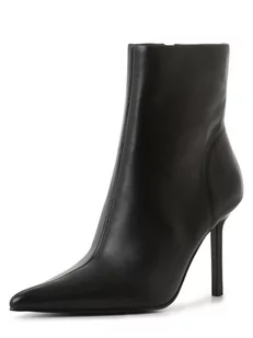 Steve Madden - Damskie botki ze skóry  Iyanna, czarny - Botki damskie - miniaturka - grafika 1