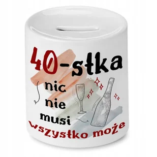 Skarbonka na Urodziny 40 40te 40-te na Prezent z Nadrukiem ze Zdjęciem - Skarbonki - miniaturka - grafika 1