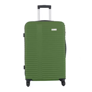 Walizka podróżna w poziome paski 26" - zielony Semi Line - Walizki - miniaturka - grafika 1