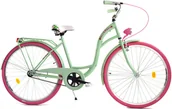 Rowery - Dallas Bike City 28 cali Jasnozielono-różowy - miniaturka - grafika 1