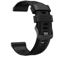Akcesoria do smartwatchy - opaska pasek bransoleta Smooth "2" GARMIN FENIX 5/5+/6/6 PRO/7 czarna - miniaturka - grafika 1