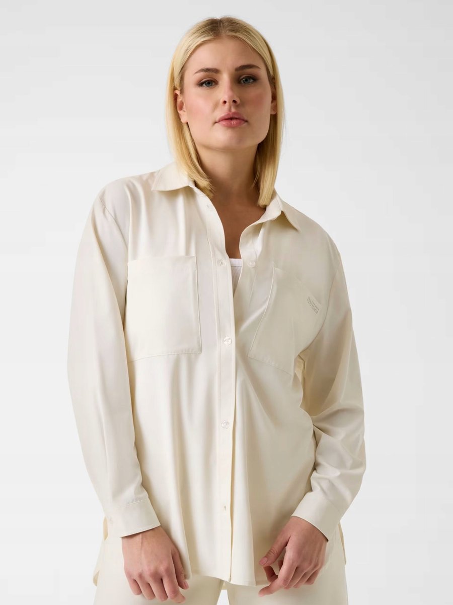 Koszula damska Guess V6RH00 WL232 KREMOWY - XS