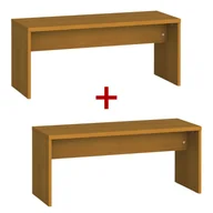 Wyposażenie sportowe i gimnastyczne - Ławka szatniowa 1+1 GRATIS, 1000 mm, czereśnia - miniaturka - grafika 1