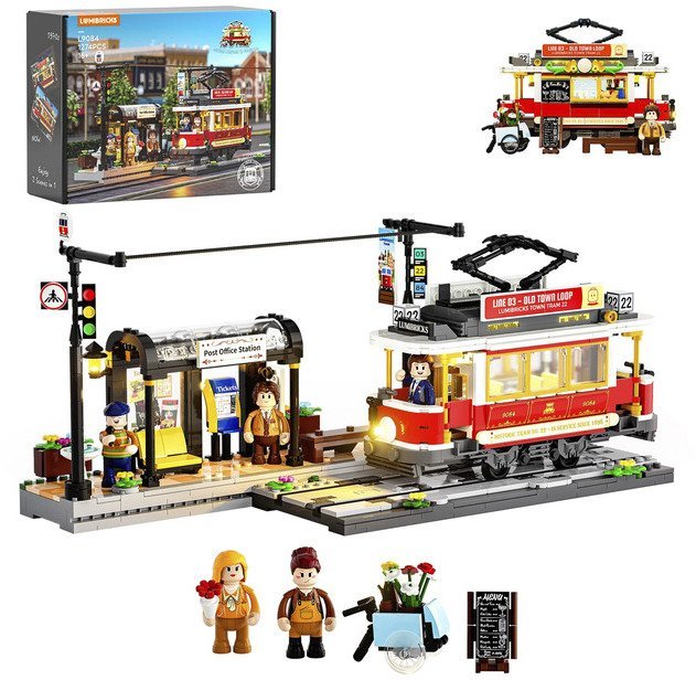 Lumibricks Historyczny tramwaj i dworzec
