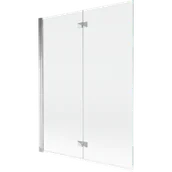 Parawany nawannowe - Mexen Mist parawan nawannowy 2-skrzydłowy lewy 130 x 150 cm, transparent, chrom - 8A9-130-002-01-00-L - miniaturka - grafika 1
