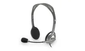 Słuchawki bluetooth - Logitech H111 Stereo Headset Zestaw suchawkowy Przewodowa Opaska na gow Biuro/centrum telefoniczne Szary - miniaturka - grafika 1