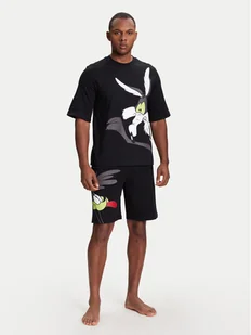 United Colors Of Benetton Piżama 30964P02V Czarny Regular Fit - Piżamy męskie - miniaturka - grafika 1