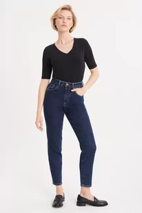 Ciemnogranatowe mom jeans - Greenpoint - Spodnie damskie - miniaturka - grafika 1