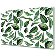 Deski do krojenia - Deski Do Krojenia z Wyjątkowymi Detalami - Zielone liście malowanywzór - 80x52 cm - miniaturka - grafika 1