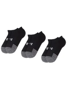 Under Armour Zestaw 3 par niskich skarpet unisex Heatgear No Show Sock 1346755-001 Czarny - Skarpetki damskie - miniaturka - grafika 1