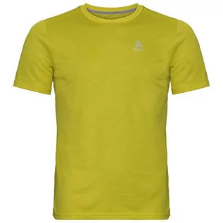 Koszulki męskie - Odlo Odlo męski T-shirt S/S Crew Neck F-dry T-shirt żółty Citronelle S 550672 - grafika 1