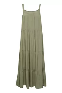 Sukienki - Damska sukienka Above Knee długość latający luźny krój trzy czwarte rękawy damskie, Olej zielony, 42 - grafika 1