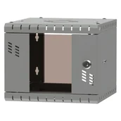 Szafy rack - Szafa wisząca Standard 10" 4U, 300mm, drzwi szklane, szara - miniaturka - grafika 1