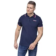 Koszulki męskie - Lonsdale Męska koszulka polo Lion Slim Fit, niebieski (Bleu/Rouge/Blanc), 3XL - miniaturka - grafika 1