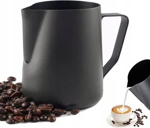 Dzbanek do spieniania mleka 350 ml 0,35L czarny stal kubek na mleko - Akcesoria i części do ekspresów do kawy - miniaturka - grafika 1