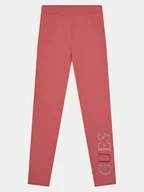Legginsy - Guess Legginsy J4GB10 J1314 Pomarańczowy Regular Fit - miniaturka - grafika 1