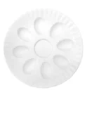 Miski i półmiski - CHODZIEŻ IWONA PÓŁMISEK TALERZ DO JAJ JAJEK 21CM BIAŁY C000 - miniaturka - grafika 1
