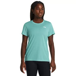 Damska koszulka treningowa Under Armour Tech Bubble SSC - niebieska - UNDER ARMOUR - Koszulki sportowe damskie - miniaturka - grafika 1