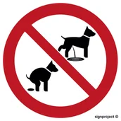 Tablice BHP - NC028 ZAKAZ WYPROWADZANIA PSÓW, PN - PŁYTA PCV 1MM; (100X100MM) - miniaturka - grafika 1