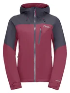 Kurtki i kamizelki sportowe damskie - Jack Wolfskin Kurtka przeciwdeszczowa "Go Hike" w kolorze bordowym - miniaturka - grafika 1