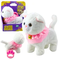 Zabawki interaktywne dla dzieci - DLA DZIECI INTERAKTYWNY KOTEK NA SMYCZY CHODZI MIAUCZY - miniaturka - grafika 1