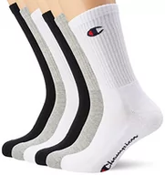 Skarpetki damskie - Champion Unisex Core 6pp Crew stopki, jasnoszary melanż, biały, czarny, 43-46 EU - miniaturka - grafika 1