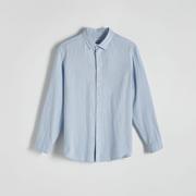 Koszule męskie - Reserved - Bawełniana koszula regular fit - Niebieski - miniaturka - grafika 1