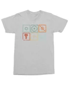 Koszulki i topy damskie - Koszulka dla kolarza Części rowerowe Prezent Rowerzysty Szara XL - miniaturka - grafika 1