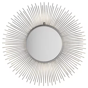 Beliani Lustro ścienne srebrne 80 cm CILLY - Lustra - miniaturka - grafika 1