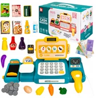 Zabawy w naśladowanie dorosłych - Kasa Fiskalna Sklepowa Dla Dzieci Waga Skaner Taśma Kalkulator + Akcesoria - miniaturka - grafika 1
