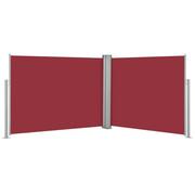 Pawilony ogrodowe - vidaXL Zwijana markiza boczna, czerwona, 140 x 1000 cm vidaXL - miniaturka - grafika 1