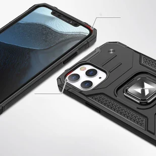 Wozinsky Ring Armor etui iPhone 14 Pro pancerny pokrowiec uchwyt magnetyczny ring czerwone - Etui i futerały do telefonów - miniaturka - grafika 2