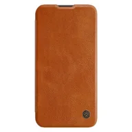 Etui i futerały do telefonów - Nillkin Qin Leather Pro Case etui Samsung Galaxy S23+ pokrowiec z klapką osłona na aparat brązowe - miniaturka - grafika 1