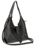 Torebki damskie - Torebka Damska listonoszka worek torba na ramię duża pojemna CH7712 Szara - miniaturka - grafika 1