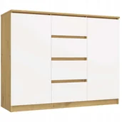 Komody - Komoda Malwa 2D4S 120 DĄB ARTISAN BIEL - miniaturka - grafika 1