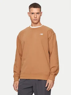 New Balance Bluza Small Logo MT41507 Brązowy Relaxed Fit - Bluzy męskie - miniaturka - grafika 1