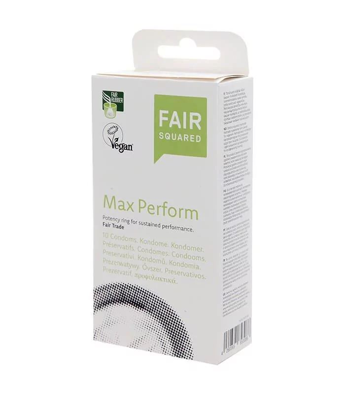FAIR SQUARED Prezerwatywy nawilżane MAX PERFORM bardzo cienkie przezroczyste Fair Squared 10 szt.