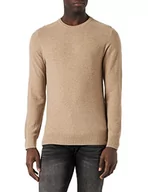 Swetry męskie - Hackett London Men's WSC Textured Crew sweter męski, piaskowy, 3XL - miniaturka - grafika 1