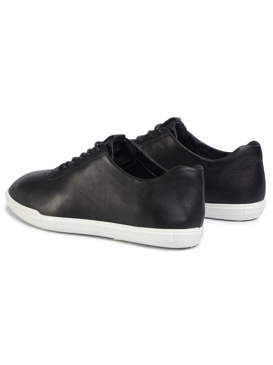 Ecco Buty Sportowe Damskie Czarne Skórzane Klasyczne Gładkie 35 Ż7c