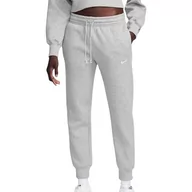 Spodnie rowerowe - Nike Spodnie damskie Sportswear Phnx FLC Mr Pant Std, Dk Grey Heather/Sail, FZ7626-063, XL - miniaturka - grafika 1