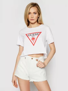 Koszulki i topy damskie - Guess T-Shirt E02I01 JA911 Biały Regular Fit - grafika 1