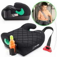 Foteliki samochodowe - FOTELIK SAMOCHODOWY PODKŁADKA SIEDZISKO CZARNY PIKOWANY R129 125-150 CM - miniaturka - grafika 1