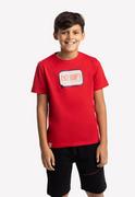Koszulki dla chłopców - Koszulka chłopięca z geometrycznym nadrukiem T-NOWIFI JUNIOR - Volcano - miniaturka - grafika 1