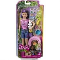 Mattel Kemping Skipper i zwierzątko Zestaw + lalka HDF71 HDF71 - Lalki dla dziewczynek - miniaturka - grafika 1