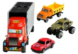 Duża Ciężarówka z Resorakami Walizka 12 Autek - Samochody i pojazdy dla dzieci - miniaturka - grafika 6