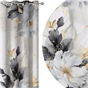Zasłony - GOTOWE ZASŁONY NA PRZELOTKACH 140X250 ZASŁONA KWIATY WZÓR 225 - miniaturka - grafika 1
