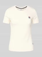 Koszulki i topy damskie - T-shirt z wyhaftowanym logo model ‘BIELLA’ - miniaturka - grafika 1