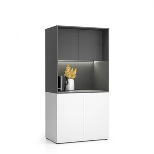 PLAN Kuchnia NIKA bez wyposażenia 1000 x 600 x 2000 mm, grafit 6101191 - Szafki kuchenne - miniaturka - grafika 2
